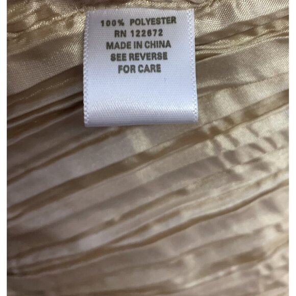 Aria Collection Medium Crinkle Jacket Pleated Accordion Cream Zip Snap Up Hood - Picture 4 of 4